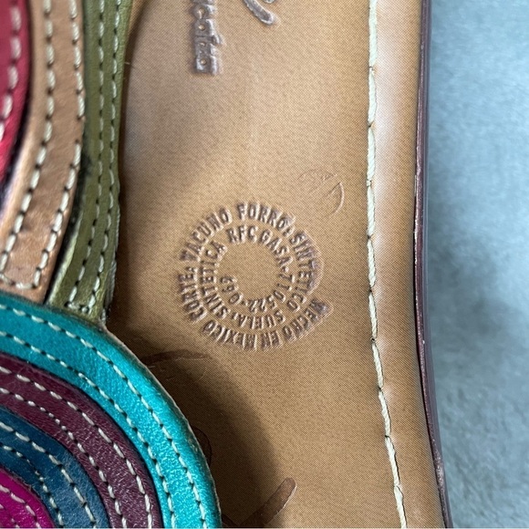 Indios by Impucaiza Colorful Gladiator Wedge Sandals Size - Picture 10 of 12